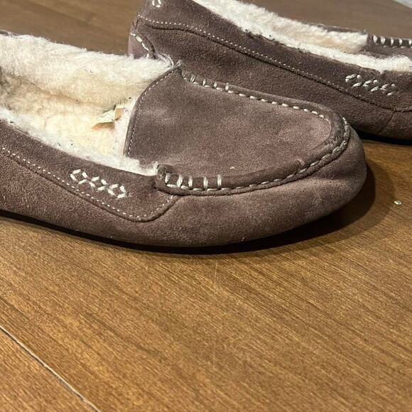 Ugg Ansley Slippers | Uggs | Moccasin | Brown Suede Look - Picture 6 of 7